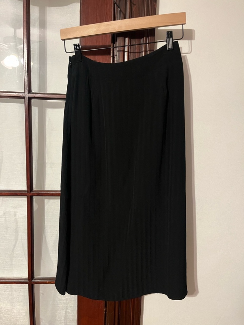 Everlane Classic Black Women's City Striped Midi Skirt - Size 2